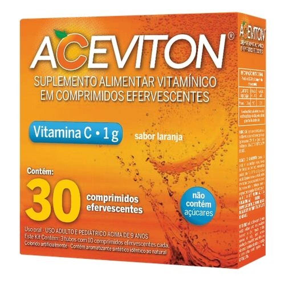 ACEVITON - Vitamina C  30 Comprimidos Efervescentes com 1g cada
